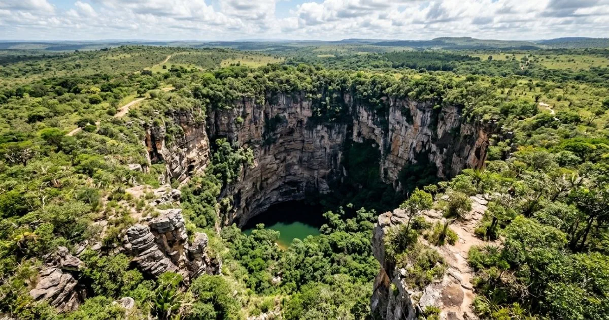 Preservação orienta visita a dolina com araras-vermelhas em Mato Grosso do Sul