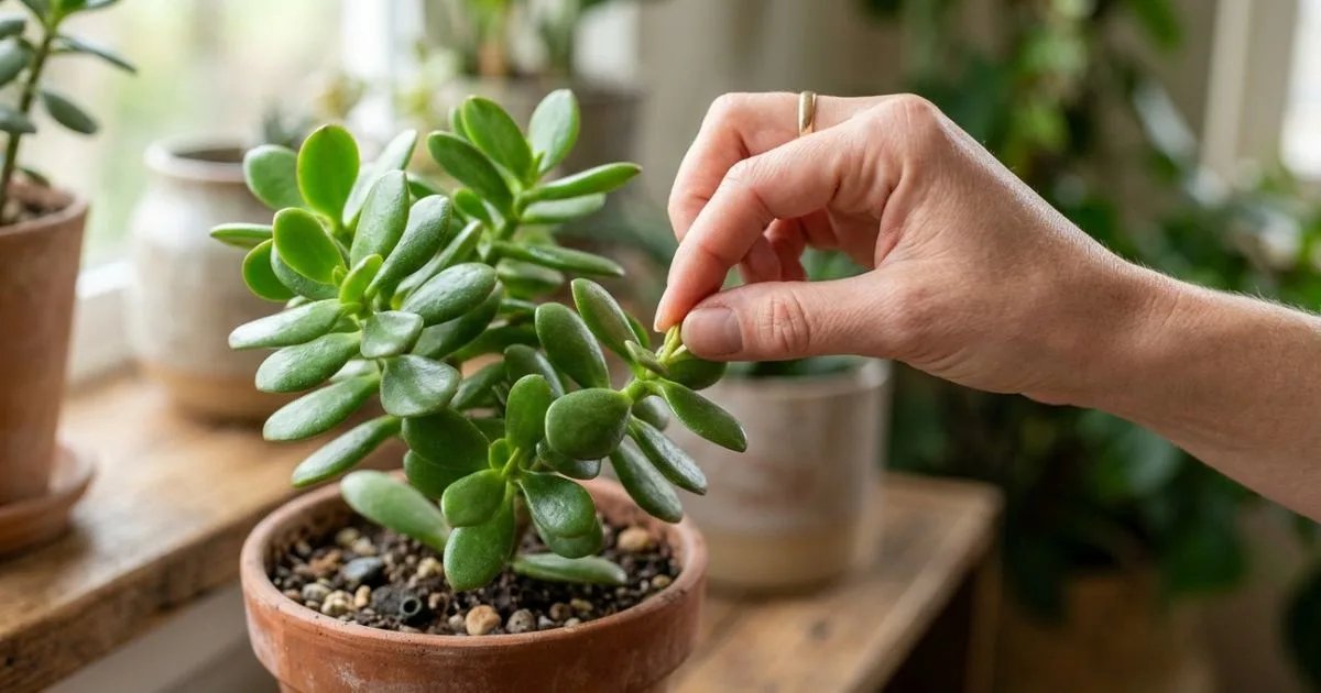 Como conduzir o crescimento da árvore-jade sem retirar folhas em excesso