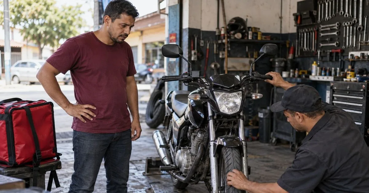 Inspeção aponta reparos anteriores em moto financiada, e comprador renegocia custos