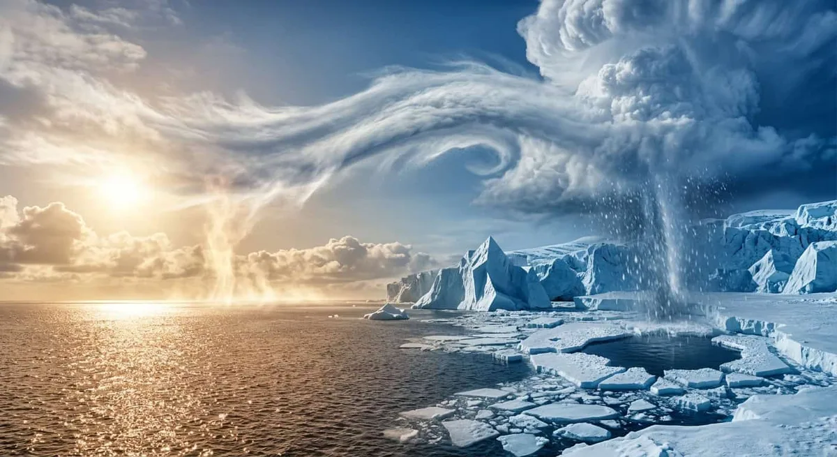 Ventos e rios atmosféricos impediram o gelo de fechar área na Antártida