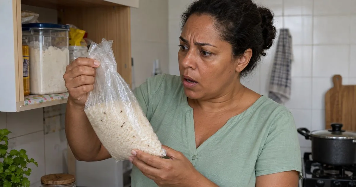Inspeção da despensa encontra sinais de insetos em vários alimentos secos