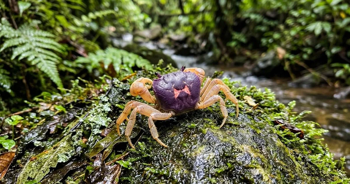 Novo caranguejo roxo é identificado em santuário ambiental na Índia