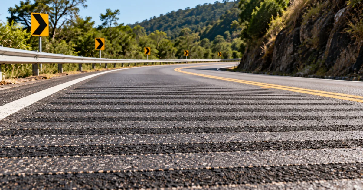 Ranhuras na pista alertam motoristas antes de curvas e outros pontos de risco