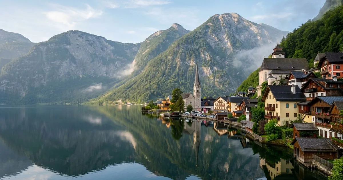 Hallstatt reúne minas antigas, vestígios arqueológicos e paisagens dos Alpes