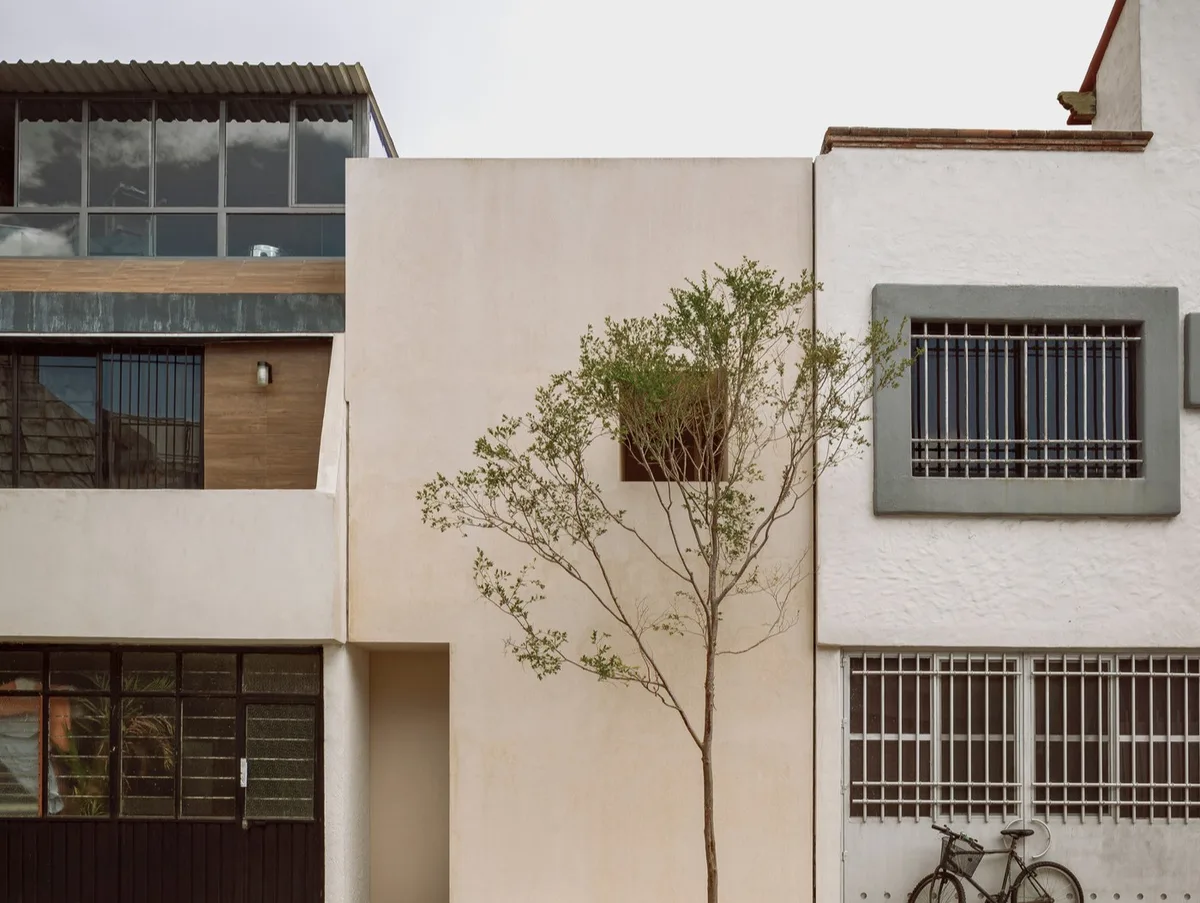 Casa de 4 metros em Morelia usa luz e madeira para ampliar os espaços