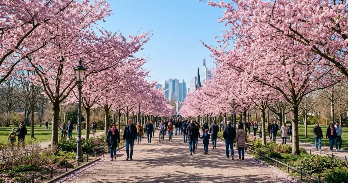 Florada de cerejeiras transforma o Parque do Carmo no inverno