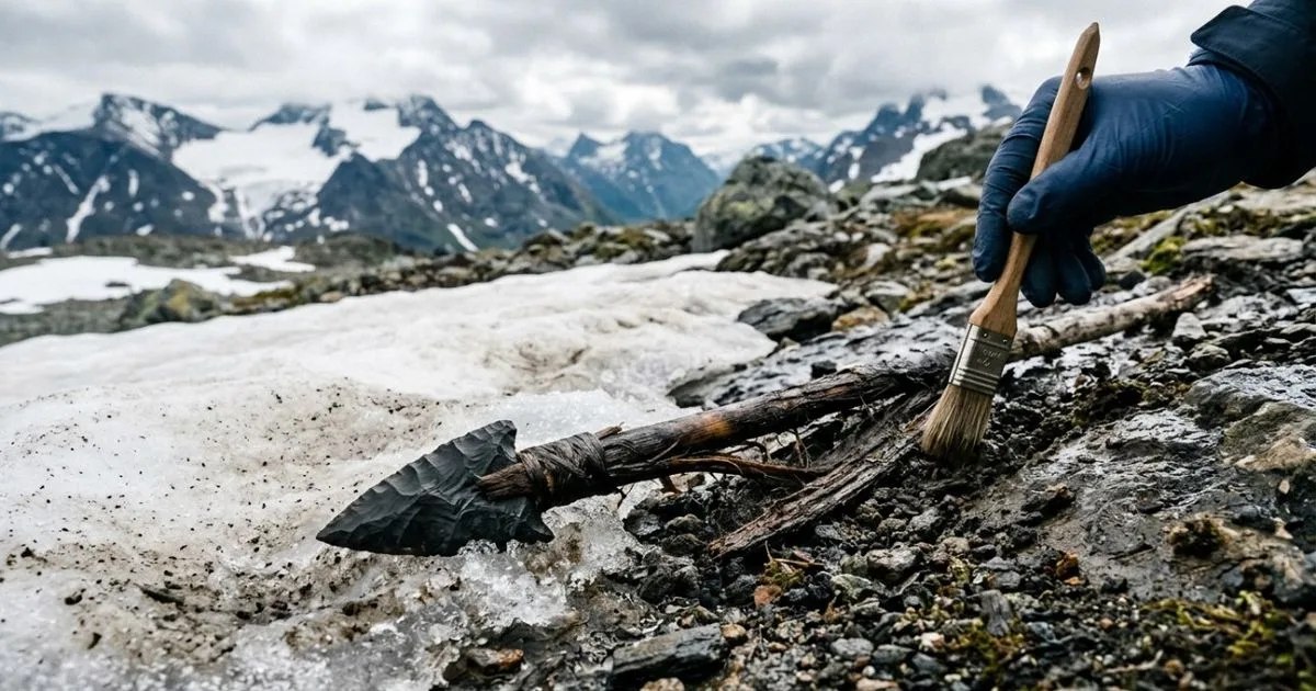Flecha de até 6.000 anos é encontrada na borda do gelo na Noruega